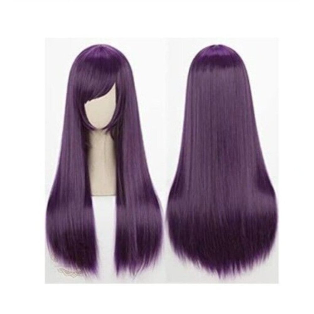 Women 80cm Long Straight Wigs Fashion Cosplay Costume Anime Hair Party Full Wigs